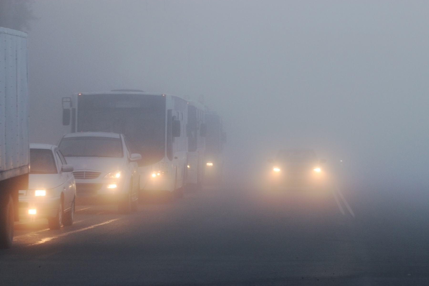رانندگی در هوای مه آلود